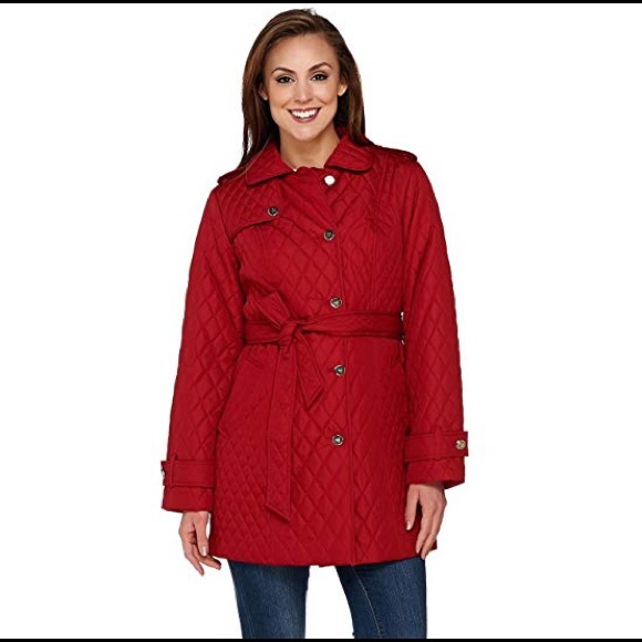 dennis basso Jackets & Blazers - Dennis basso water resistant quilted trench coat